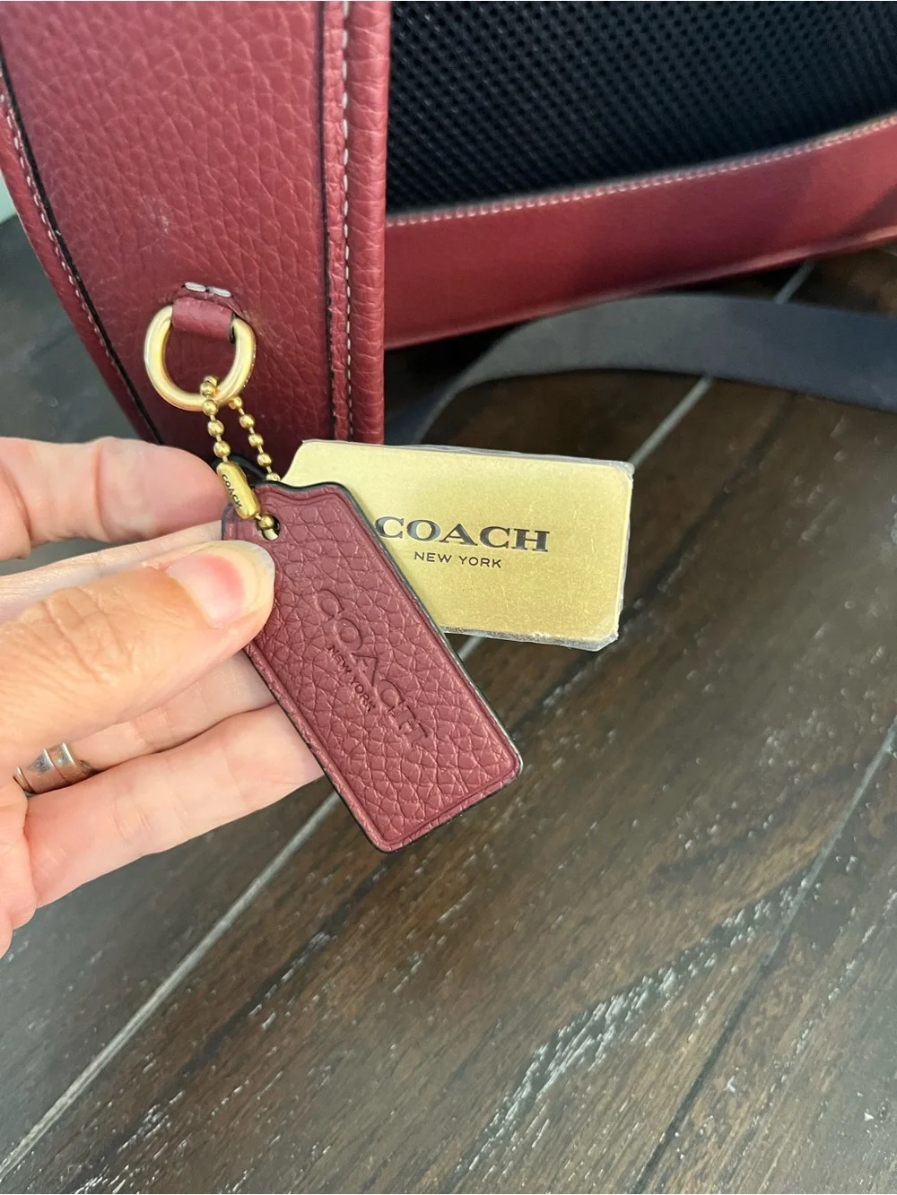 Coach Sullivan Backpack Signature Chambray in Wine Color NWOT